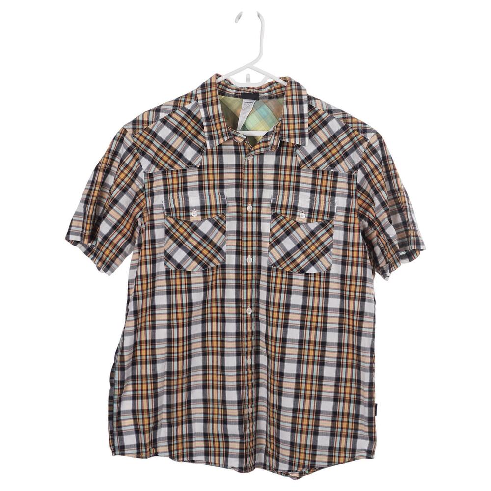 Patagonia Shirt Men L Organic Cotton Plaid Short Sleeve Button Down Casual